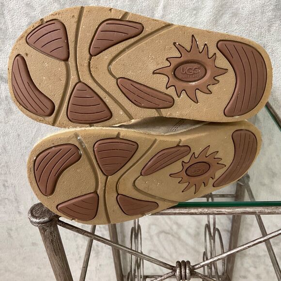 UGG Knightsbridge Tall Suede Boots 5119 women’s size 6 Tan Shearling  Back Zip - Picture 8 of 15